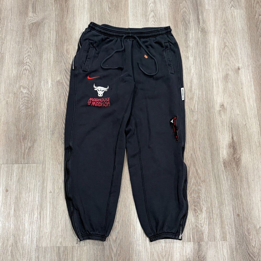 Chicago Bulls Nike NBA City Edition Sweatpants Men's Large Madhouse on Madison